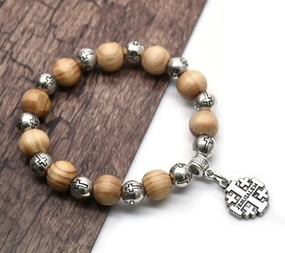 Olive Wood Rosary Bracelet
