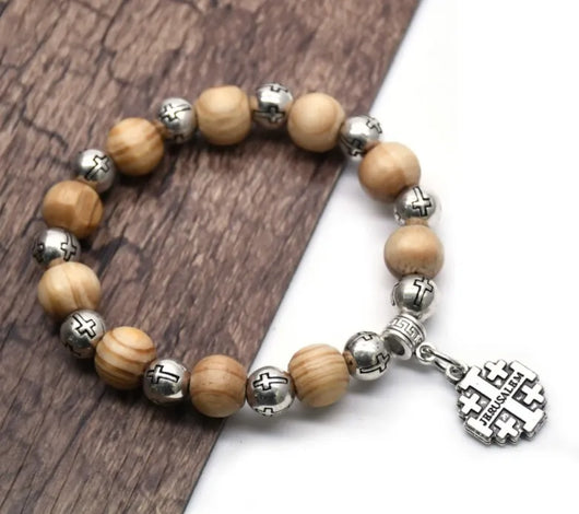 Olive Wood Rosary Bracelet