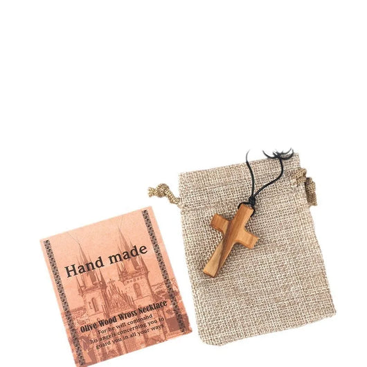 Olive Wood Cross Necklace