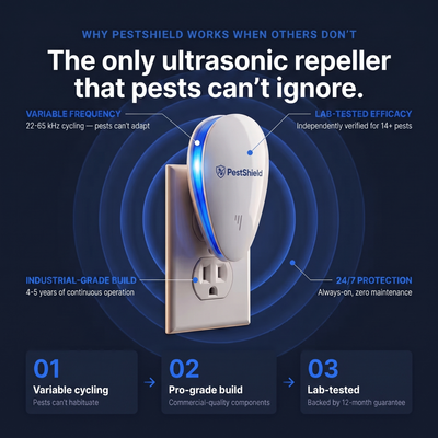 PestShield™ Ultrasonic Pest Repeller - Banish 14+ Pests for Good